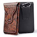 Miniatyrbild 3 av 5: Mobiltelefon Bältesväska Herr Midjeväska Universal Bältesväska Holster Fodral Passar Brown