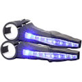 Miniatyrbillede 1 af 5: Styrlys, 2 stk. Forlygter til cykel LED Cykelindikatorlamper Blinklys Positionslys til 22 mm diameter cykler