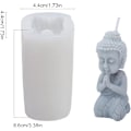 Miniatyrbillede 4 af 5: Buddha silikone lysform – kreative lysforme til lysfremstilling – gør-det-selv-tilbehør til fremstilling af lotionbar, bivoks