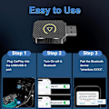 Miniatyrbild 4 av 5: Trådlös Carplay-adapter för Apple och Android Auto - Konverterar trådbunden till trådlös för iPhone iOS 10+/Android 11+