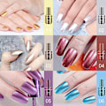 Miniatyrbild 2 av 5: 12 färger nagellack, långvarig vacker blank manikyr nagelkonst dekoration, lysande spegeleffekt nagellack kit-12st