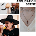 Miniatyrbillede 5 af 5: 1 Æske 24 stk. 12 Stilarter Halloween Charm Spøgelses Charm Bulk Gotisk Charm Græskar Spøgelse Kiste Kors Kranie Sort Flagermus Charm