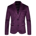 Miniatyrbilde 2 av 5: Herre Casual Blazerjakker, To-knapps Slim Fit Sportsjakke Purple XL