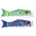 Miniatyrbillede 4 af 5: 5 stk. Japansk Karpe Vindpose Streamer Fisk Flag Kite Nobori Flag Koinobori Hængende Dekoration Hjem Udendørs Vind Streamer Til Have Sushi 70cm