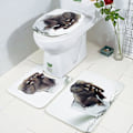 Miniatyrbillede 1 af 5: 3-delt badeværelsessæt, bademåttesæt, bademåtte, badetæppe, toiletmåtte, bademåtte, brusemåtte
