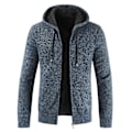 Pikkukuva 1 / 5: Miesten rento neulehuppari vetoketjulla, fleecevuorella, pitkähihainen collegepaita, lämmin talvella 2XL Blue