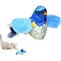 Miniatyrbild 3 av 5: Interaktiv kattleksak med fågel, kattfjäderleksaker – automatisk kattfågel, elektroniska kattleksaker för inomhuskatter, tristess, träning