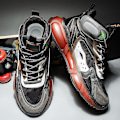 Miniatyrbild 5 av 5: Herr Sports Löparskor High-Top Casual Skor Fra0196 BlackRed EU 39