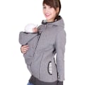 Miniatyrbillede 2 af 5: Gravid Kanguru-Hættetrøje til Bæresele Grey 2XL