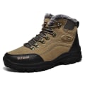 Miniatyrbillede 1 af 5: Herre Vandresko Mid-Top Varme Fleece Bomuldssko Fr9055 Khaki EU 39
