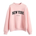 Miniatyrbillede 1 af 5: Dame Letter Print Langærmet Sweatshirt Toppe Pullovers Pink S