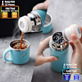 Miniatyrbilde 4 av 5: Termosflaske 410ml, Gjenbrukbar Reise Kaffekopp med Lokk Isolert Vannflaske (410ml/ 13.87oz, Himmelsblå)