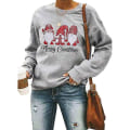 Miniatyrbillede 1 af 5: Dametøj Julefleece Trøjer Langærmet Fuzzy Sweatshirts style 8 L