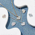 Miniatyrbillede 2 af 5: 48 stk. 6 farver Rhinestone Hjerte Charms Cubic Zirconia Legering Krystal Vedhæng 13,5x15mm Kærligheds Dingle Charms til Smykkefremstilling Hul: 2mm