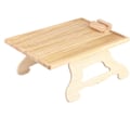 Miniatyrbillede 1 af 5: Armlænsbakke i træ med 360° roterende telefonholder, foldbar sofa, armlænsbakke, klemme, sofabord, til brede sofaer (firkant)
