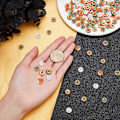 Miniatyrbillede 3 af 5: 1 Æske 1 Æske 200 stk. 5 Stilarter Halloween Cabochons Resin Ornamenter Spøgelse Græskar Flagermus Hætte Flad Bagside Scrapbog Udsmykning Charms til DIY Broche Ørering D