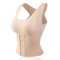 Miniatyrbillede 1 af 5: 4-i-1 Taljetrænere BH Kvinder Åndbart Shapewear Bryststøtte Tanktop XL Skin Color