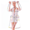 Miniatyrbild 1 av 5: Vuxen Transparent Tjock Huva Långärmad Vattentät Regnrock Poncho Regnkläder Multicolor L
