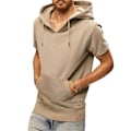 Miniatyrbillede 1 af 5: Atletiske hættetrøjer til mænd, trænings sweatshirt Khaki L