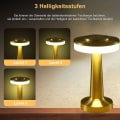 Miniatyrbilde 3 av 5: LED Bordlampe, Metall Trådløs Med Berøringssensor Oppladbar Skrivebords Nattlampe, Bar Restaurant Kaffe Soverom, (sølv)