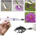 Miniatyrbillede 3 af 5: Blomsterblade i rustfrit stål 3D Gelé Kunst-værktøj Pudding-dyse Kage Nåle Gelatine Værktøj