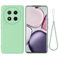 For Honor Magic7 Lite 5G Deksel Flytende Silikon Telefon Bakdeksel med Håndstropp Green