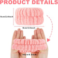 Miniatyrbilde 3 av 5: 8 stk Spa Håndleddsvaskbånd Mikrofiber Håndleddsvaskhåndklebånd Håndleddsbånd For Vask Ansikt Absorberende Håndleddsbånd Håndleddssvettebånd For Kvinner Jenter Forhindre Liq