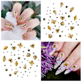 Miniatyrbild 4 av 5: Nagelkonst Rhinestones, Multi Shapes Glas Kristall Ab Rhinestones, 3d Flatback Kristaller Diamanter Nagelstenar För Nagelkonst Hantverk (Champagne Guld)
