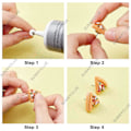 Miniatyrbillede 4 af 5: 60 stk. 12 Stilarter Brød Cabochon Resin Brød Charms Smil Charm Bulk Toast Kage Cookie Mad Cabochons