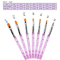 Miniatyrbild 2 av 5: 7-pack nagelborstar  Akrylpensel för naglar  Gelnagelpensel  Del för nagelkonst  Uv-gel  Akryl  Pensel & prickverktygssats  Uv-gelnagelakryl