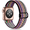 Miniatyrbild 1 av 4: Stretchig klockarmband Kompatibel med Apple Watch Band 45mm 44mm 42mm Bekvämt Justerbart Sportband För Iwatch Serie 7 6 5 4 Se 3 2 1 Kvinnor Män AA004 38mm 40mm 41mm