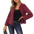 Miniatyrbillede 1 af 5: Dame Plys Langærmet Cardigan Efterår Forår Casual Sweater Frakke Overtøj Ny 2XL A