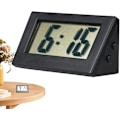 Miniatyrbild 1 av 5: Liten digital klocka inget tickande elektrisk väckarbordsklocka LCD liten batteridriven digital klocka skrivbord