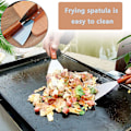 Miniatyrbillede 4 af 5: Spatel i rustfrit stål med træhåndtag til grillplade, 2 stk.
