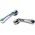 Miniatyrbild 3 av 5: 10-pack #5 Regnbågsblixtlås, blixtlåsbyte metallblixtlåsreglage blixtlåsdragsko för bagage plånböcker väskor bulk