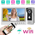 Miniatyrbild 2 av 5: Video dörrtelefon, 9-tums wifi fjärrkontroll video intercom dörrklocka system, Ip65 vattentät nattvision kamera hemmasäkerhet access system, stöd