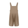 Miniatyrbillede 3 af 5: Dame Ærmeløs Justerbar Overalls Jumpsuit Khaki L