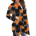 Miniatyrbillede 3 af 5: Dame Cardigan Langærmet Sød Afslappet Halloween Åben Front Cardigan Frakke Til Kvinder 4XL 9