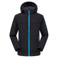 Miniatyrbilde 1 av 5: Herre Softshell Jakke med Hetter, Vanntett Lett Vindjakke Men black XL