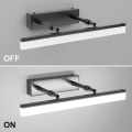 Miniatyrbild 2 av 5: LED-spegellampa 40 cm, badrumsvägglampa 585 lm 9 W 6000 K, IP44 LED, justerbar (svart 40 cm) [energiklass F]