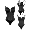 Miniatyrbillede 3 af 5: Dame Shapewear Rygløs Body BH Shaper, Dame Plus Size Plunge Invishaper Beige L