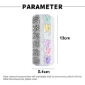 Miniatyrbild 2 av 5: Nagelkonst Pärla Platt Botten Pärla Nagel Charm Guld Silver Vit Halvrund Nagelkonst Tillbehör Nagel Diamant Mix style2