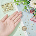 Miniatyrbillede 3 af 5: 160 stk. rustfri stål afstandsstykke perler sæt 8 stilarter forgyldte løse perler skive rør Rondelle stopper perler metal glide perler fund til DIY smykker M