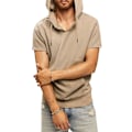 Miniatyrbillede 2 af 5: Atletiske hættetrøjer til mænd, trænings sweatshirt Khaki L