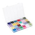 Miniatyrbilde 4 av 5: 1 sett DIY Terrakotta og Alfabet Perler Smykkelaging Hjerte Geometri Akryl Perler 18 stk 9 Stiler