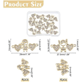 Miniatyrbillede 2 af 5: 8 stk. 2 Stilarter Hjerte med Piger og Drenge Rhinsten Charms Messing Links Konnektorer Klare Cubic Zirconia Links Charm Guldbelagte CZ Sten Charms til Smykker