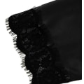 Pikkukuva 3 / 3: Naisten 4-osainen satiinipyjamasetti kylpytakilla Black M