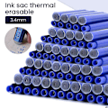Pikkukuva 2 / 5: Lämpöpyyhittävät mustekapselit 3,4 mm täyttöpakkaukset koti- ja toimistotarvikkeisiin Blue Black 10 Pens