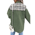 Pikkukuva 4 / 5: Naisten napilliset denimtakit, pitkähihaiset vapaa-ajan paidat Green 2XL