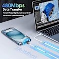 Miniatyrbild 2 av 2: Lightning till USB C hona-adapter, Lightning till USB C adapterkonverter med 35W snabb PD-laddare och dataöverföring